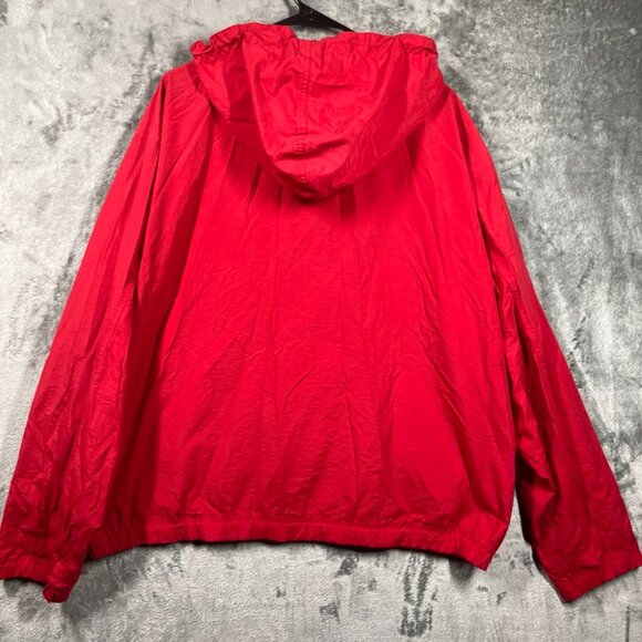 Vintage J Crew Oarsman Jacket Men's XL Red Zip Hooded Boxy Cropped Pockets 90s - Picture 3 of 10